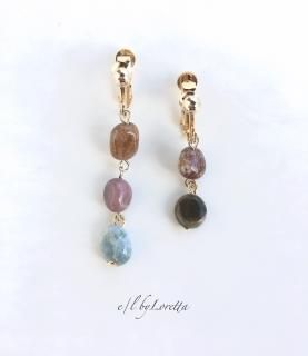 󥸥㥹ѡ Asymmetry pierce/earring(Pink mix color)