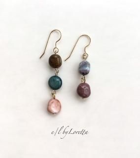 󥸥㥹ѡ Asymmetry pierce/earring(GreenPink)