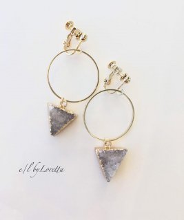 ɥ롼 Triangle hoop pierce/earring