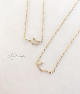 星座 Crystal necklace (ふたご座/かに座)