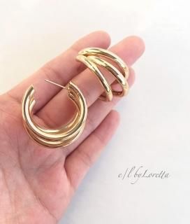 Triple hoop pierce