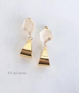 KAKERA Shizuku hoop pierce/earring(Pearl White)