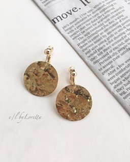  coin circle pierce/earring