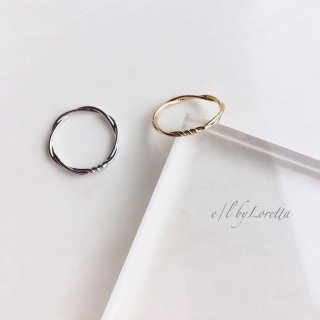 (全2色) Two distortion Ring