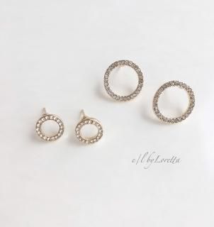 Crystal circle pierce