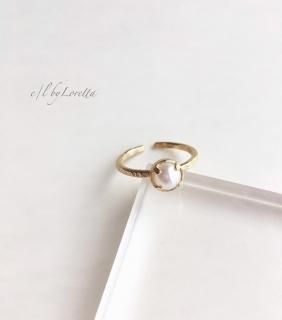 淡水パール 真鍮 hammered Ring
