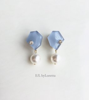 KAKERA pearl pierce/earring (Ice Blue)