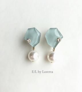 KAKERA pearl pierce/earring (Mint)