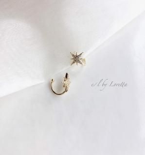 Crystal motif ear cuff