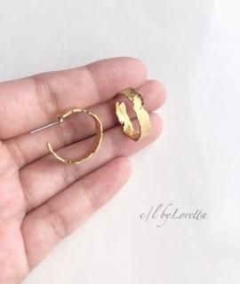  hammered hoop pierce