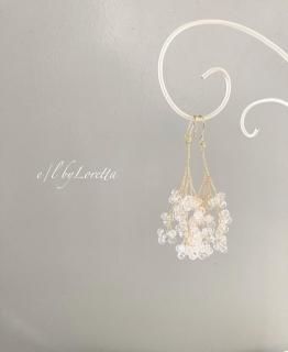 Crystal branch pierce/earring