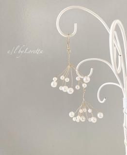 Pearl branch pierce/earring
