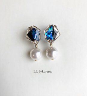 Shell art pearl pierce/earring