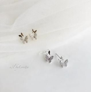 (2)Butterfly crystal piece/ear cuff