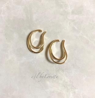 Metal W line ear cuff