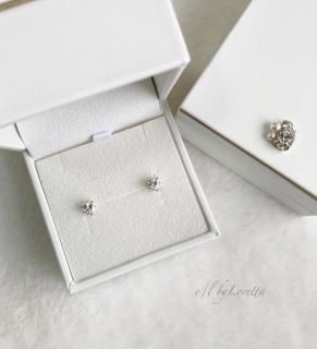 14kgf CZ Heart stud pierce