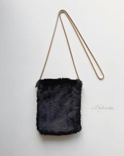 Fur pochette(Black)