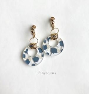 Art mix color w ring pierce/earring(Blue Mix) [cc] 