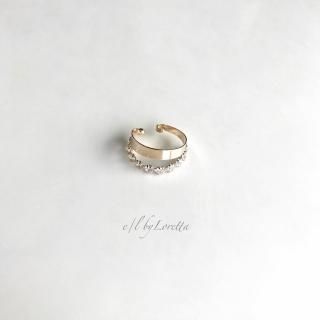 K10 CZ W line ear cuff