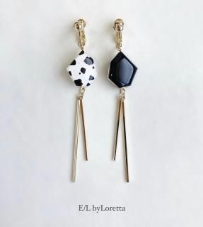 Animal KAKERA w stick pierce/earring(Black  Animal) [cc]