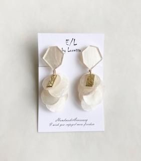 KAKERA shell tassel pierce/earring(Pearl whiteWhite) [cc]