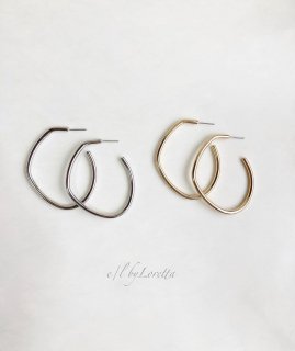 (全2色)Metal big hoop pierce