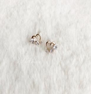 K10 CZ heart pierce