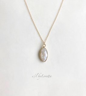 ホワイトムーンストーン 14kgf marquise necklace