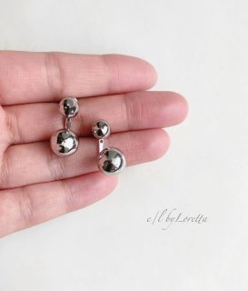 W metal ball pierce(Silver)