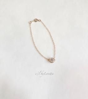 14kgf cubic zirconia bracelet