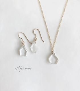 ꥹ(徽) 14kgf KAKERA necklace & pierce/earring SET