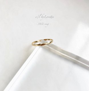 【316L[サージカルステンレス]】hammered design Ring(Gold)