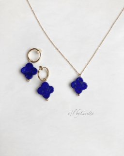 ԥ饺 flower motif necklace & pierce/earring SET