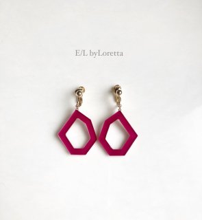 Color KAKERA hoop pierce/earring(Magenta)  [cc]