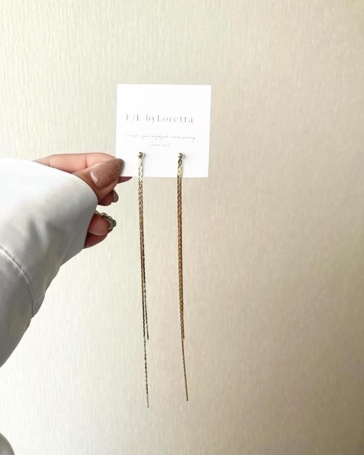 W design chain pierce(Gold) - E/L by Loretta
