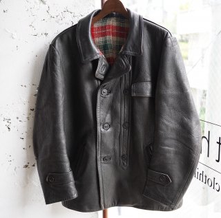 <img class='new_mark_img1' src='https://img.shop-pro.jp/img/new/icons47.gif' style='border:none;display:inline;margin:0px;padding:0px;width:auto;' />French Vintage -Double Breasted Leather Jacket 《Le Corbusier Jacket》-