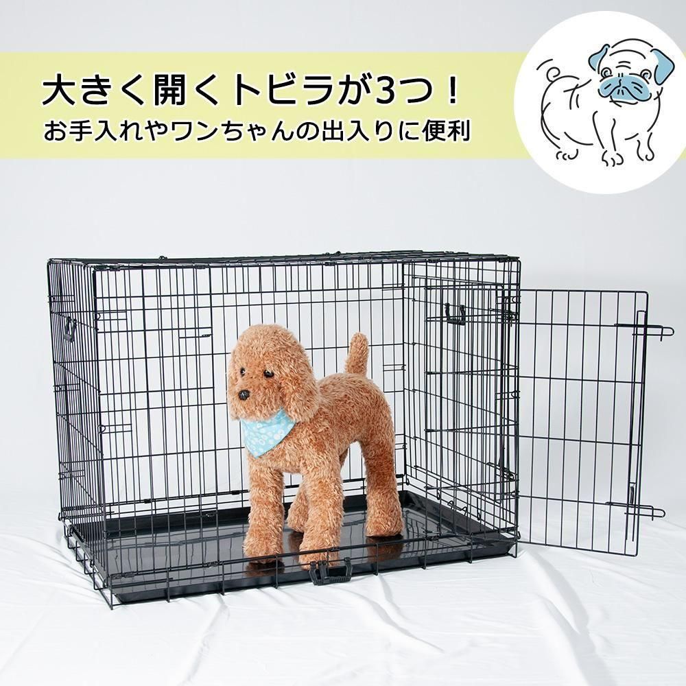 ペットゲージ TP237 スリードア折りたたみ式ペットケージ XL - ペットリボン