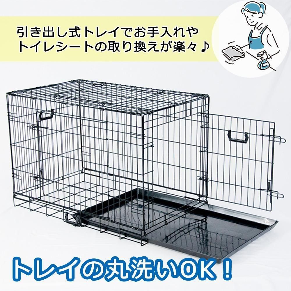 ペットゲージ TP237 スリードア折りたたみ式ペットケージ XL - ペットリボン