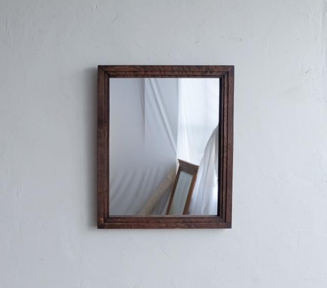 雰囲気抜群 アンティーク ミラー 鏡 タイル GALLUP USA 古材 古木