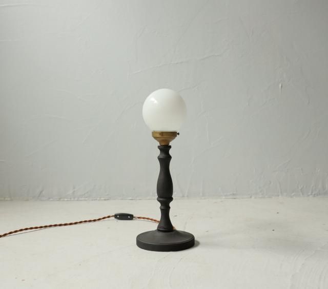 大正ランプスタンド　逸品　希少 アンティーク照明 大正ロマン 彫刻入り 空間を優しい雰囲気に