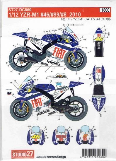 YAMAHA YZR-M1 #46/99/8 (2010) - Max Moto Modeling 通販サイト YAMAHA YZR-M1 #46/99/8 (2010) - Max Moto Modeling 通販サイト