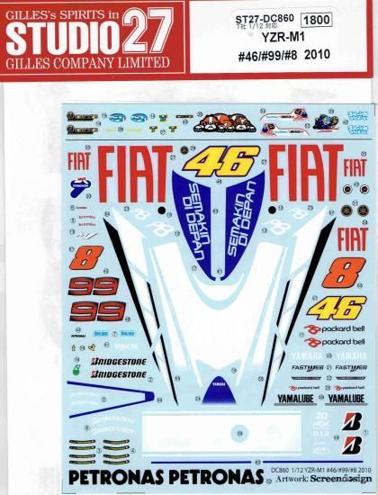 YAMAHA YZR-M1 #46/99/8 (2010) - Max Moto Modeling 通販サイト YAMAHA YZR-M1 #46/99/8 (2010) - Max Moto Modeling 通販サイト