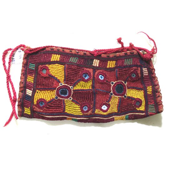 レア インド製 バンジャラミラーワーク刺繍 布バック