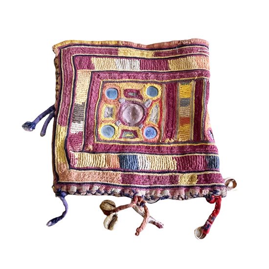 インド　（インドミラーワーク）刺繍　袋型　 販売　－　 ジェンベ・民族楽器・アジア・アフリカ雑貨『ワヤントニの店』by-metri　神戸・三宮