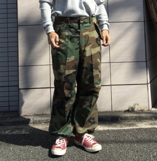 米軍 M-65 ウッドランドカモ カーゴパンツ dead stock