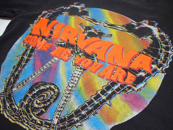 1992年製 【NIRVANA】 'Come as you are' Nevermind ニルヴァーナ カートコバーン バンド ロック Tシャツ  US-L【USED】