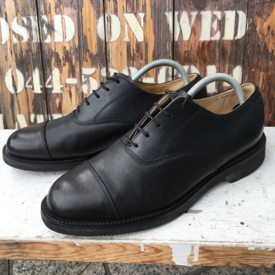 【Canadian Army】 Captoe Oxford Shoes カナダ軍 実物 オックスフォードシューズ オフィサーシューズ ミリタリー  革靴◆US-9 1/2 E (27.5㎝)