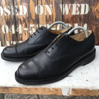 【Canadian Army】 Captoe Oxford Shoes カナダ軍 実物 オックスフォードシューズ オフィサーシューズ ミリタリー 革靴◆US-9 1/2 E (27.5�)【USED】