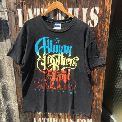 1990年製 【The Allman Brothers Band】 Seven Turns オールマンブラザーズバンド ビンテージ ロック ツアーTシャツ ◆US-XL【USED】