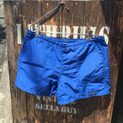 80s カナダ製 【Patagonia】 オールド ビンテージ パタゴニア バギーズショーツ Baggies Shorts Blue◆Size：US-M 【USED】